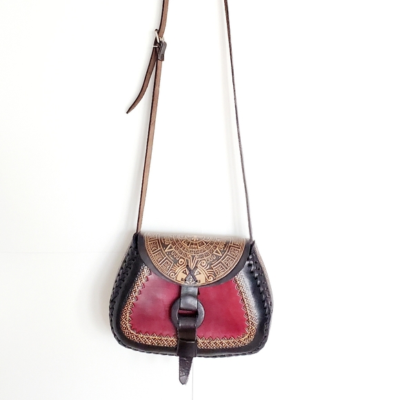 Authentic Aztec Art Real Leather Crossbody - Picture 16 of 16